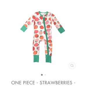 Angel Dear- Strawberry Bamboo One Piece- 12/18Months. Sold Out Print.